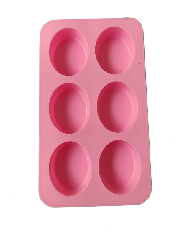 6 Cavity Oval Mold 100g Light – For Candles, Soaps & Crafts