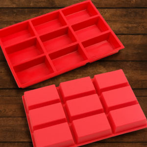 Rectangle 9 cavity 125g soap mold heavy quality