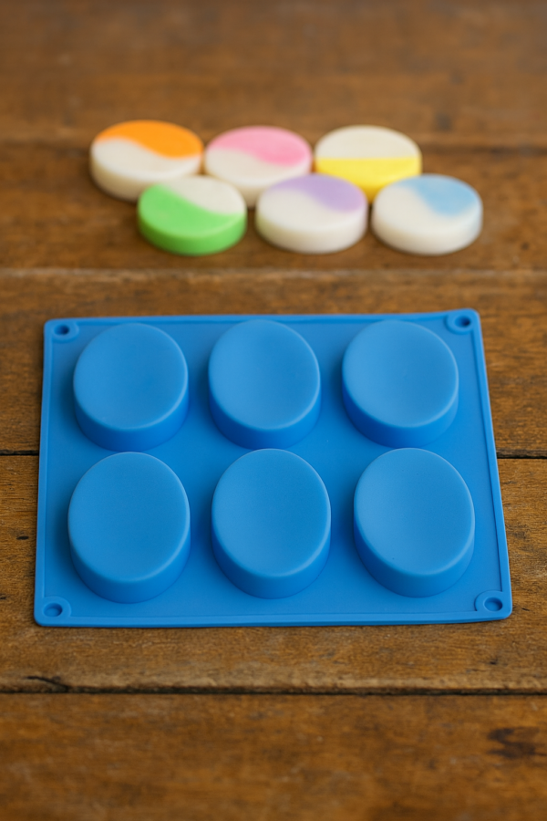 6 cavity oval mold 100g heavy for soap making