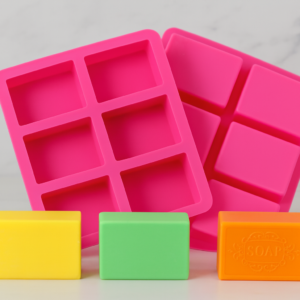 Rectangle 6 Cavity 125g mould for soap and herbal bar making