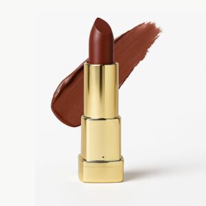 Brown matte lip color lipstick with rich long-lasting finish